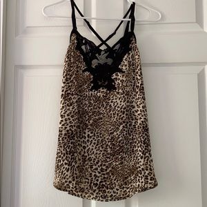 Lace Cheetah print cami